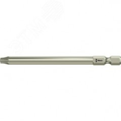 Бита 3867/4 TS TORX BO с отверстием под штифт нержавеющая сталь хвостовик 1/4 E 6.3 TX 25X89 мм