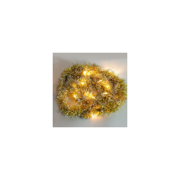 Гирлянда Мишура золотистая 20LED 2м