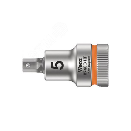 Головка торцевая 8740 B Hex-Plus HF Zyklop со вставкой под внутренний шестигранник DR 3/8 с функцией фиксации крепежа 5 x 35 мм
