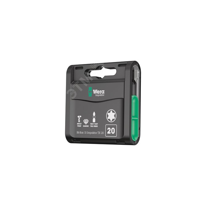Набор бит ударных 867/1 IMP DC Impaktor Bit-Box 15 TORX 20 алмазное покрытие хвостовик шестигранный 1/4 C 6.3 15 шт TX 20 x 25 м