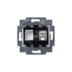 Розетка информационная Levit RJ45 категория 5e и заглушка белый