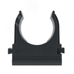 Держатель с защелкой д.20мм черный