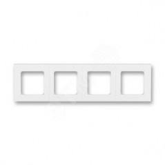 Рамка Levit 4 поста белый / ледяной