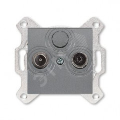 Розетка TV-R Levit оконечная сталь