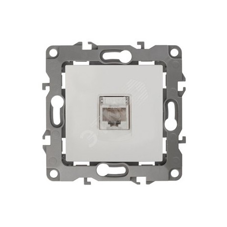 Розетка информационная RJ45, Эра12, слоновая кость, 12-3107-02