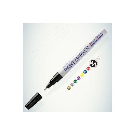Маркер-краска Extra Fine Paint Marker черная, 1мм, нитро-основа