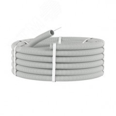 Труба гофрированная ПВХ 20 мм с протяжкой тяжелая серая (100м)