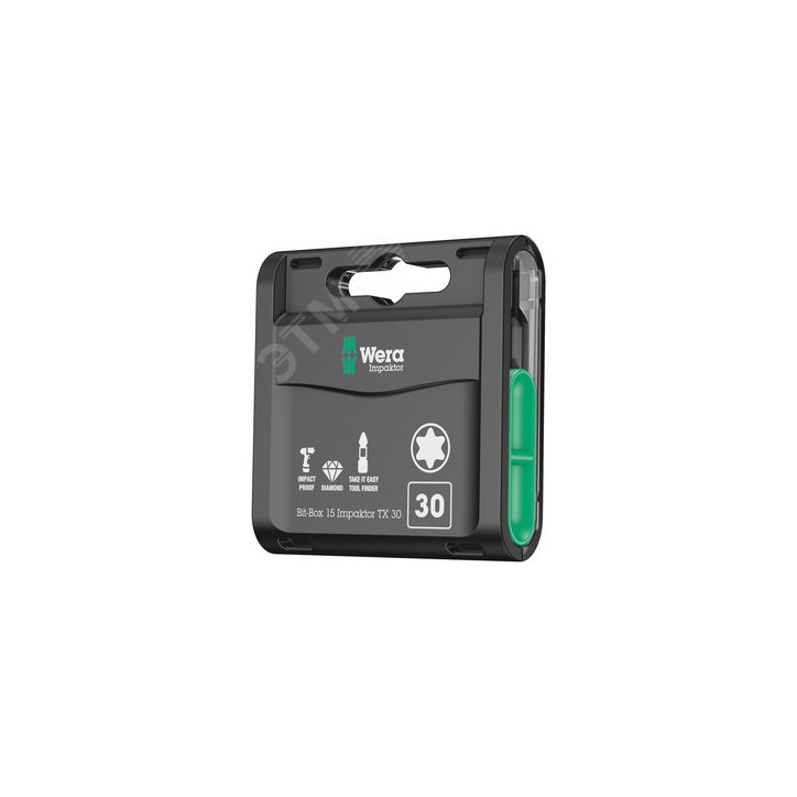 Набор бит ударных 867/1 IMP DC Impaktor Bit-Box 15 TORX 30 алмазное покрытие хвостовик шестигранный 1/4 C 6.3 15 шт TX 30 x 25 м