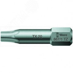 Бита торсионная 867/1 TZ TORX вязкая твердость хвостовик 1/4 C 6.3 TX 27X25 мм