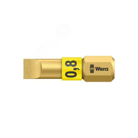Бита шлицевая биторсионная 800/1 BDC SL алмазное покрытие хвостовик 1/4 C 6.3 0.8X5.5X25 мм