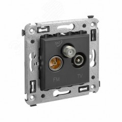 Avanti Розетка TV-FM-SAT в стену, , Черный матовый