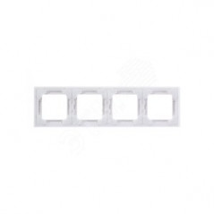 Рамка Levit 4 поста белый / ледяной