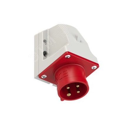 Вилка настенная, 16А/400V/3P+E/IP44