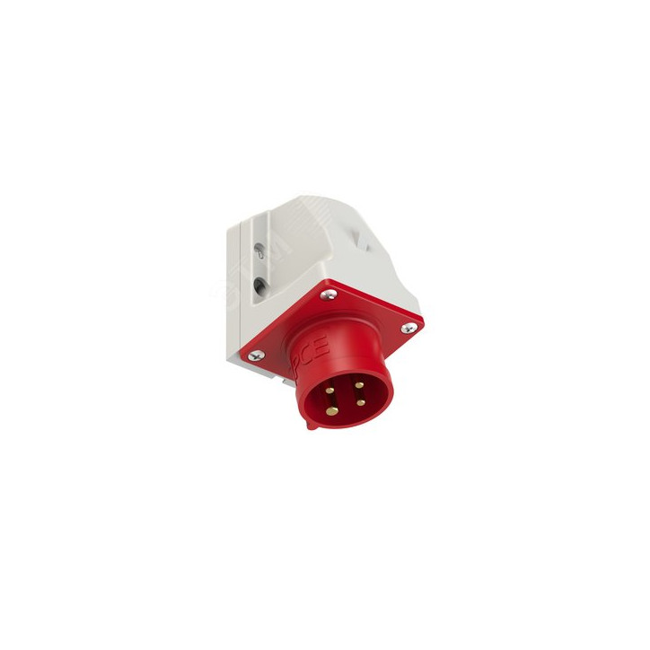 Вилка настенная, 16А/400V/3P+E/IP44