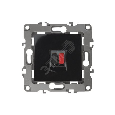 Розетка аудио, Эра12, чёрный, 12-3111-06