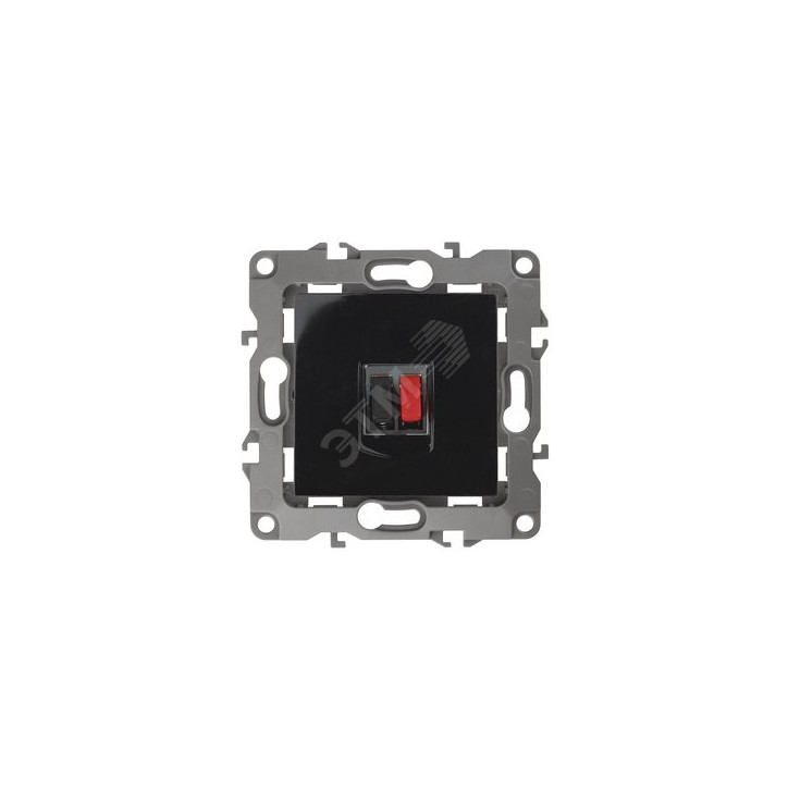 Розетка аудио, Эра12, чёрный, 12-3111-06