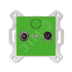 Розетка TV-R Levit оконечная зелёный