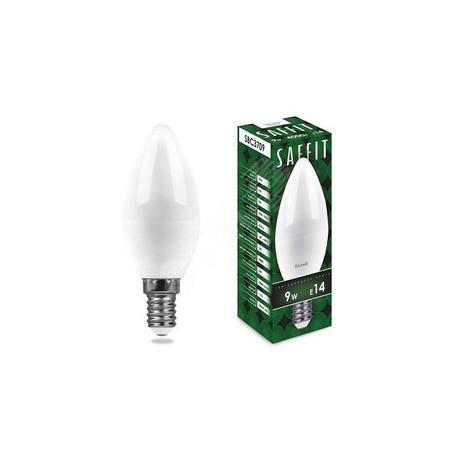 Лампа светодиодная LED 9вт Е14 белый матовая свеча