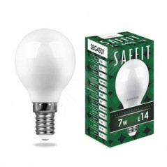Лампа светодиодная LED 7вт Е14 дневной матовый шар