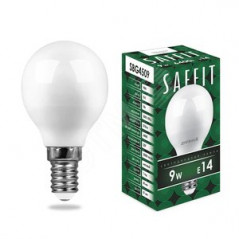 Лампа светодиодная LED 9вт Е14 дневной матовый шар