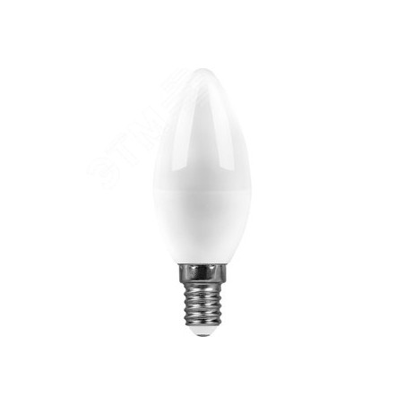 Лампа светодиодная LED 13вт Е14 теплый матовая свеча