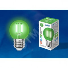 Лампа светодиодная декоративная цветная LED 5вт 200-250В шар 350Лм Е27 ЗЕЛЕНЫЙ Air color