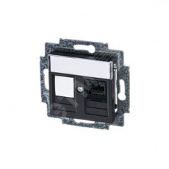 Розетка информационная Levit RJ45 категория 5e и заглушка антрацит
