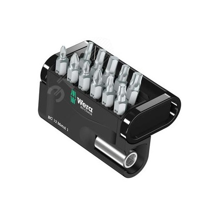 Набор бит с битодержателем Bit-Check 12 Metal 1 для работ по металлу 12 предметов
