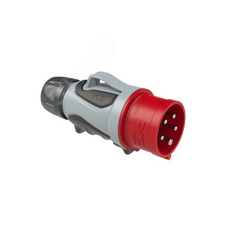 Вилка кабельная фазоинвертор 16A/400V/3P+N+E/IP44/54 GRIP, безвинтовое подключение Вилка-Фазоинвертор кабельный 16A/400V/3P+N+E/