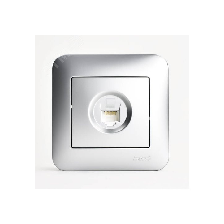 KARINA Розетка компьютерная матовое серебро (10шт/120шт)