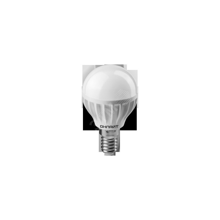 Лампа светодиодная LED 6вт E14 белый матовый шар