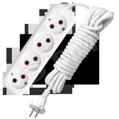 Удлинитель бытовой 4х3м без заземления 6А У6-766М