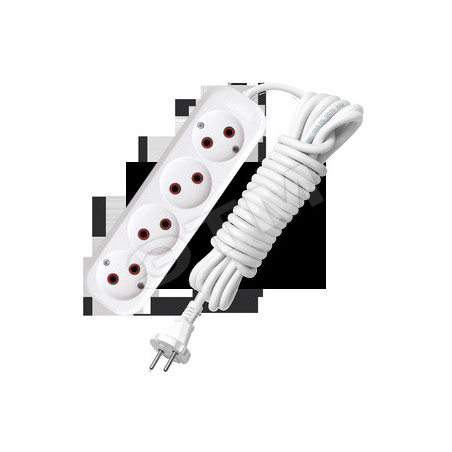 Удлинитель бытовой 4х3м без заземления 6А У6-766М