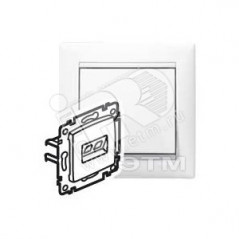 VALENA Розетка компьютерная RJ45х1 в рамку UTP белая