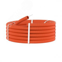 Труба гофрированная ПНД 20 мм с протяжкой оранжевая (100м)