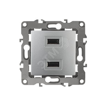Устройство зарядное USB, 5В-2100мА, Эра12, алюминий, 12-4110-03