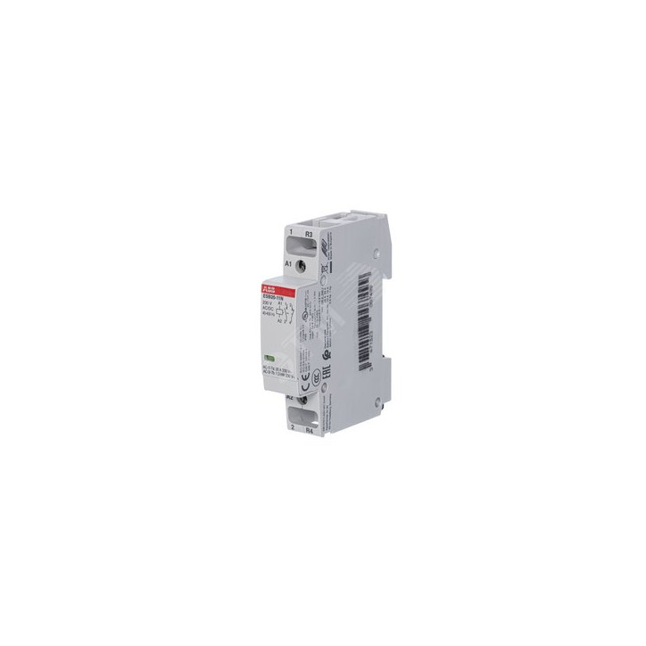 Контактор ESB20-11N-06 модульный (20А АС-1, 1НО+1НЗ), катушка 230В AC/DC