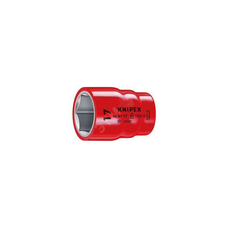 Головка торцевая VDE 1000V DR 1/2 шестигранная 18 мм диэлектрическая
