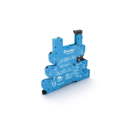 Розетка MasterPLUS с безвинтовыми клеммами Push-in для реле 34 серии, питание 125В DC, в комплекте пластиковая клипса, опции: LE