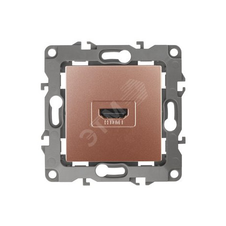 Розетка HDMI, Эра12, медь, 12-3114-14