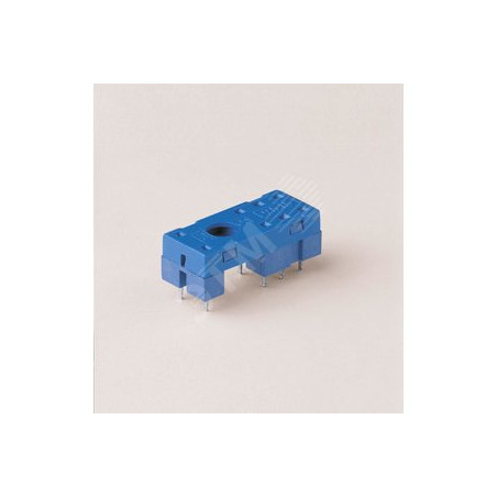 Розетка для монтажа на плате для реле 41.52, 41.61, 41.81, в комплекте металлическая клипса 095.41.3, версия: синий цвет