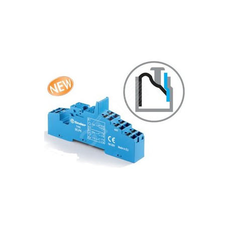 Розетка с безвинтовыми клеммами Push-in для реле 40.51, 40.52, 40.61, 40.62, применяются модули 99.02, 86.30, в комплекте металл