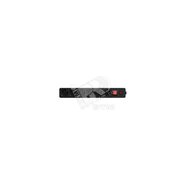 Сетевой фильтр UNIVersal ПВС 3*0,75 черный 1,8м