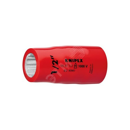 Головка торцевая VDE 1000V DR 1/2 шестигранная 12 мм диэлектрическая