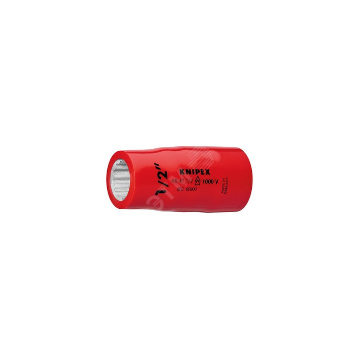 Головка торцевая VDE 1000V DR 3/8 BiHEX двойной шестигранник дюймовая 3/4 диэлектрическая