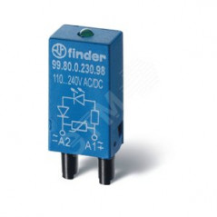 Модуль индикации и защиты, зеленый LED + диод (+ A1), 6...24В DC