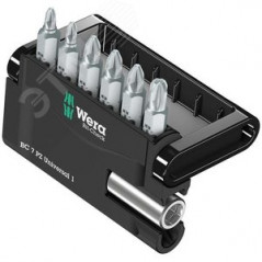Набор бит с битодержателем Bit-Check 7 PZ Universal 1 универсальное применение 7 предметов