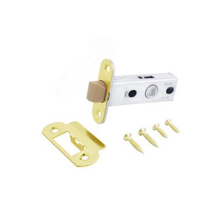 Защелка врезная универсальная без ручек для деревянных межкомнатных дверей, АЛЛЮР АРТ L45-8-PR18 PB