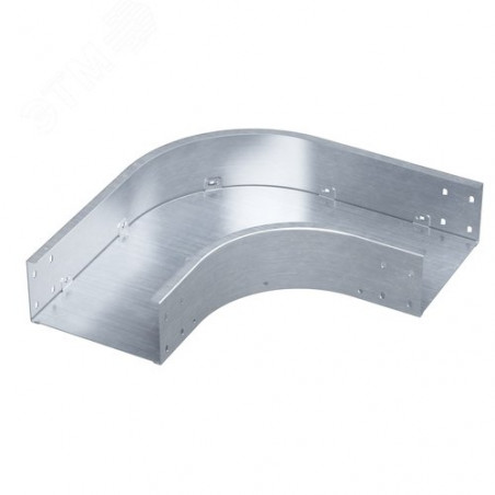 Угол горизонтальный 90 градусов 80х200, 2,0 мм, цинк-ламель, в комплекте с крепежными элементами и соединительными пластинами,не