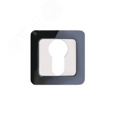 Накладка декоративная (комплект) под цилиндровый механизм замка, АЛЛЮР АРТ ET-S1 BN/CP (42102) черны